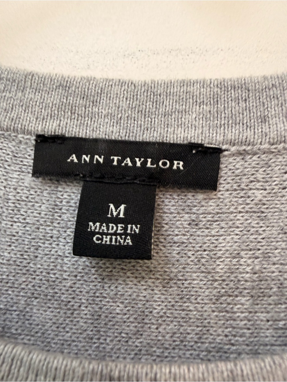 Ann Taylor Sleeveless Knit Sweater Fit-and-Flare Dress in Soft Grey, Size M - Picture 3 of 13